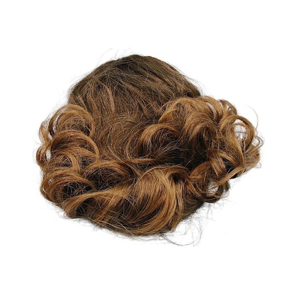 NEW Kanekalon Dark Brown Brunette Natural Flip Tail Wavy Curl Wig Japanese Fiber - Picture 11 of 12